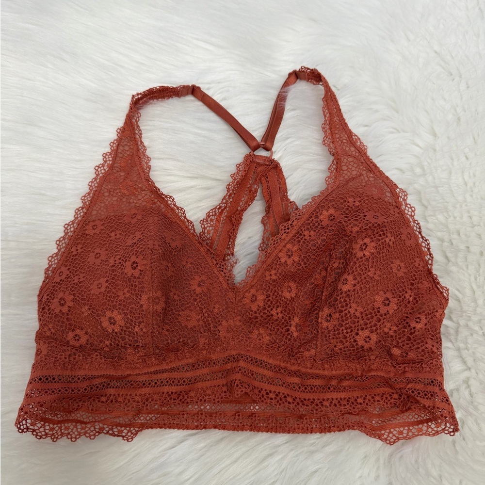 Victoria’s Secret Rust Lace Bralette Sz S